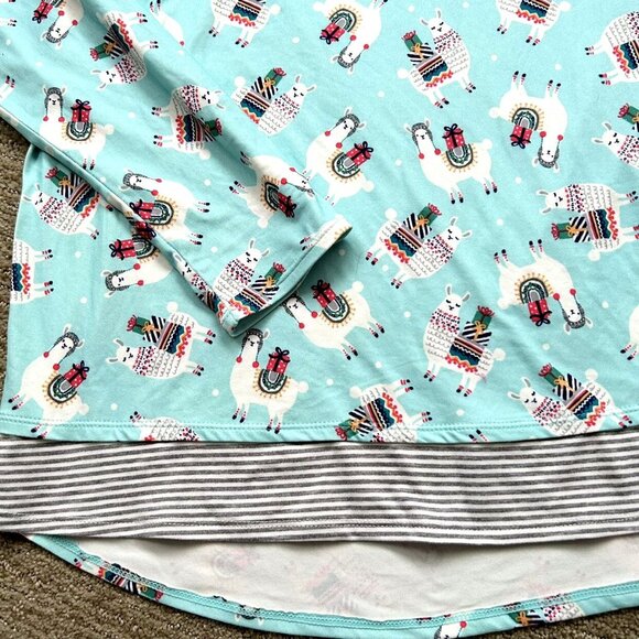 NWT Cuddl Duds 2 Pc Mint Christmas Llamas Print Wms Sleepwear Set Size XS - Picture 4 of 8